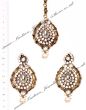 Ayeesha Earrings and Tikka IAWC02690 Indian Jewellery