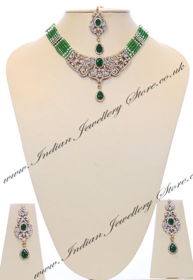 ANJNA Indian Necklace Set NAGC04076 Indian Jewellery