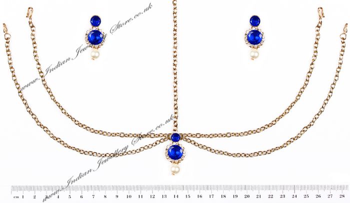 Kamal Earrings and Matha Patti DALC04570 Indian Jewellery