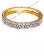 1x Unique Diamond Work & Black Meena Contemporary Bangle, 2.8 WGWA03632 Indian Jewellery