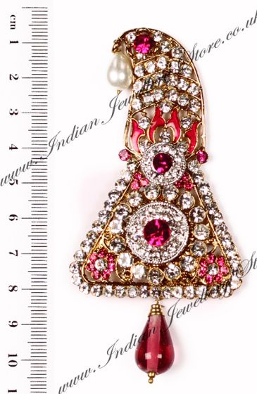 Shah Brooch - Rani Pink KAPC10095 Indian Jewellery
