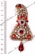 Shah Brooch - Maroon Red KARC10096 Indian Jewellery