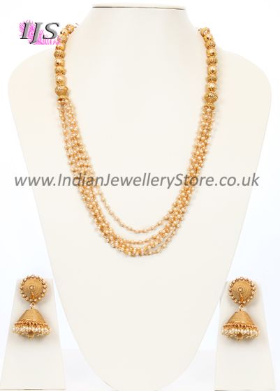 Pearl Multi-Strand Mala NEWL10642 Indian Jewellery