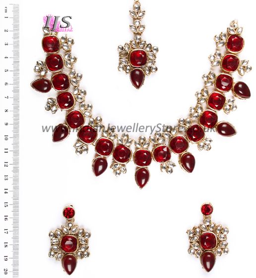 Contemporary Kundan Necklace Set- Aslesha NARK10680 Indian Jewellery