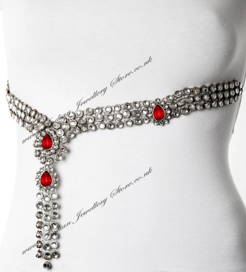 Aleena Silver Saree Belt LSGK04181C Indian Jewellery