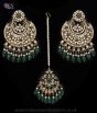 Heeramandi-Inspired Antique Statement Kundan Earring & Tikka IAGK12342 Indian Jewellery