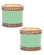 Traditional Punjabi, Dotted champagne Crystal Wedding Half Chura - mint green UGGC12392C Indian Jewellery