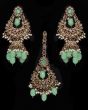 Indian Antique Jhumka Earrings & Tikka Jewellery Set IANA11636C Indian Jewellery