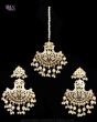 Statement Hyderabadi Jadau Pearl Earring & Tikka Jewellery Set IGWL11988 Indian Jewellery