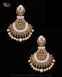 Matt Meenakari Chandelier Asian Earrings - baby pink EGPA12161 Indian Jewellery