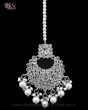 Statement American Diamond Indian Tikka - Silver ZSWA11958 Indian Jewellery