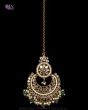 Statement Mirror Asian Tikka - Bottle Green ZAGM11944 Indian Jewellery