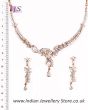 Delicate Fine American Diamond Necklace Set NGWA04618 Indian Jewellery