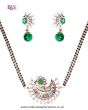 Bottle Green American Diamond Mangalsutra Necklace MAGA11279 Indian Jewellery
