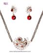 Maroon Red American Diamond Mangalsutra Necklace MARA11280 Indian Jewellery