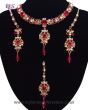22k Plated American Diamond Smaller Jewellery Set - Roshni NEGA11188C Indian Jewellery