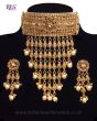 22k Effect Champagne Diamond Tiered Choker - Pearl NENA11198 Indian Jewellery