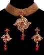 Antique 22k Effect Mesh Choker Necklace Set NARP11540 Indian Jewellery
