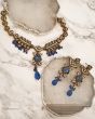Light Royal Blue Light Antique Gold Necklace Set NANC0451 Indian Jewellery