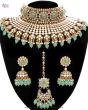 Mint Green Sabyasachi Inspired Bridal Jewellery Set NEGK12005 Indian Jewellery