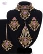 Mughal Princess Pearl Indian Jewellery Set - Choker, Ear, Tikka & Jhumar NAUC11998 Indian Jewellery