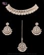American Diamond Silver Indian Jewellery Set NSWA12276 Indian Jewellery