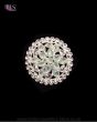 Silver Premium Polki Cocktail Ring - Mint Green RSGP12216 Indian Jewellery