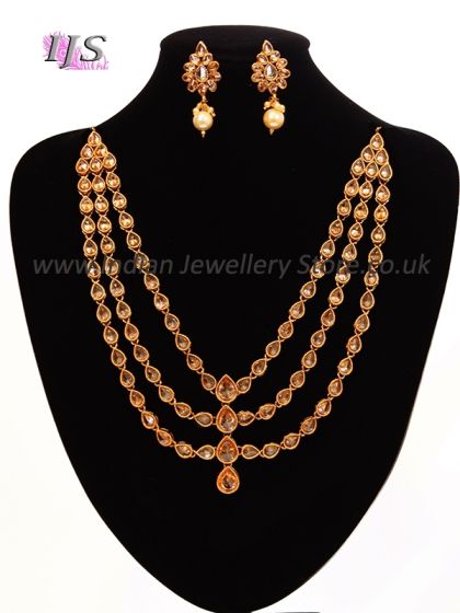 Royal Diamond Haar & Studs NENA10893 Indian Jewellery