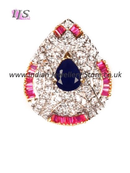 American Diamond Indian cocktail ring AGPA10934 Indian Jewellery