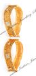 2 x American Diamond 22k Indian Wave Bangles, 2.8 WGWA10144 Indian Jewellery