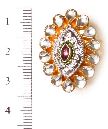 Small Kundan Mughal Ring RAWK04166 Indian Jewellery