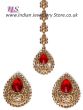 American Diamond, Antique Stud Earrings & Tikka - Sumandeep IARA11007 Indian Jewellery