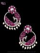 Silver Oxidised Peacock Indian Earrings ESRP12183 Indian Jewellery