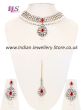 Light Gold Pearl Choker Set - NECKLACE & TIKKA ONLY NARK10772 Indian Jewellery