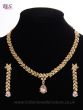 Delicate Gold Crystal Jewellery Set - Arishia NAPC11336 Indian Jewellery