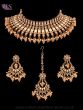 Peach American Diamond Antique Indian Jewellery Set NAPA12441 Indian Jewellery