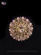 Indian Antique Cocktail Ring - American Diamond & Baby Pink RAPA11822 Indian Jewellery