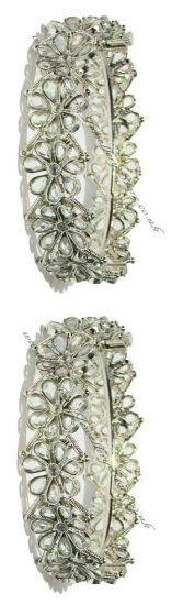 2x Indian Silver Bangles 2.6 WSWP0193 Indian Jewellery