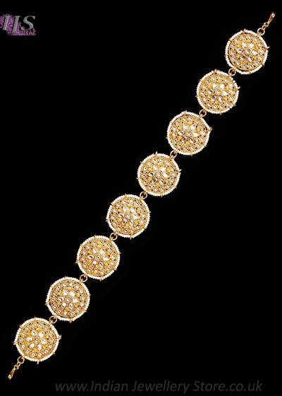 22k Gold Plated Kundan Indian Medium Sheeshphool SEWK12115 Indian Jewellery