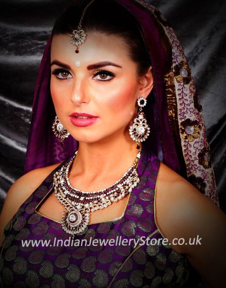 Antique Necklace Set - Yasmeen NACC10454C Indian Jewellery