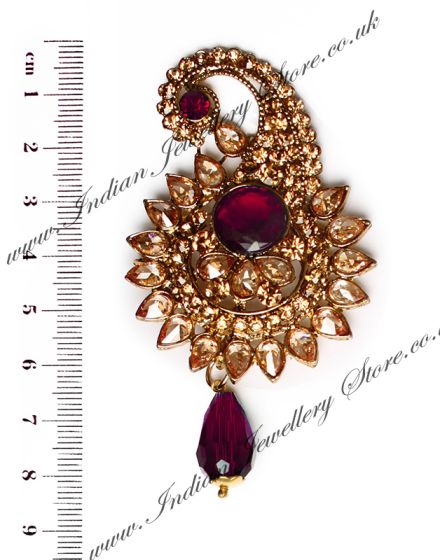 Golden Stone Paisley KAUA10104 Indian Jewellery