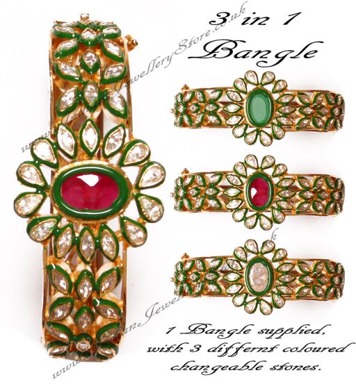 1 in 3 Colour Changeable Bracelet WGWA02915 Indian Jewellery