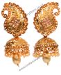 Golden LCT & Pearl Indian Jhumka Earrings EGNL10354 Indian Jewellery