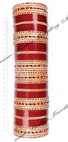 RIMI Maroon LCT Wedding Chura, 2.8 UGRC04250 Indian Jewellery
