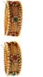 2 x Traditional Asian Indian Pearl Bangles - Ruby Green, 2.4 WAWC04819 Indian Jewellery