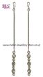 Silver, Simple Chain & CZ Diamond Asian Saharas (Ear Chains) ESWA11024 Indian Jewellery
