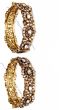 2 x Antique Gold & Polki Indian Bangles 2.6 WAWP02982 Indian Jewellery