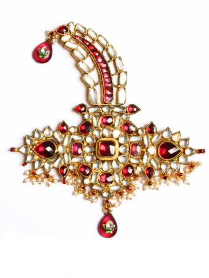 Khazana Wide Kundan Kalgi KGPK10091 Indian Jewellery