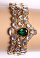 Emerald Green Gem Kundan Bracelet WGGK03574 Indian Jewellery