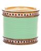 Traditional Punjabi, Dotted champagne Crystal Wedding Half Chura - mint green UGGC12392C Indian Jewellery